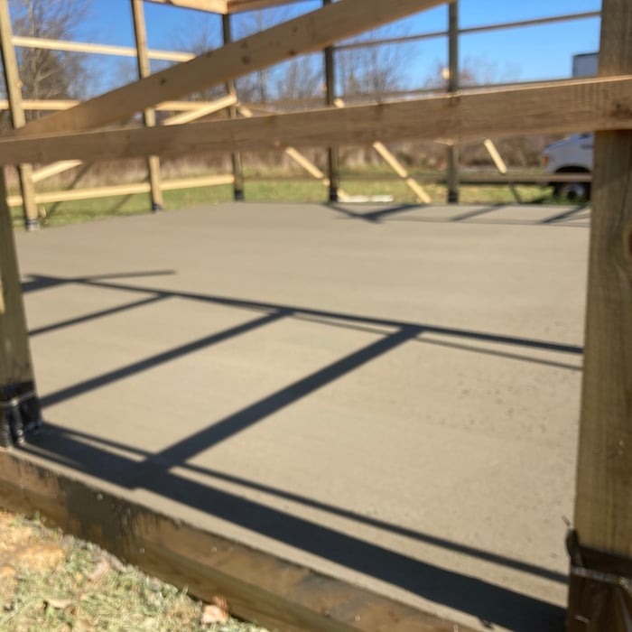Pole barn floor