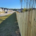 Picture showing perfect straight line for over 200 linear feet.