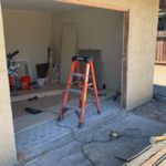 Opening the right side gap to install a French door ? before and after