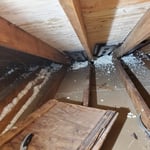 Attic floor is airsealed to reduce air movement creating a better thermal boundary.