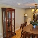 Recessed cans are installed with the utmost care to not damage the ceilings to accent the walls and beautiful collectibles
