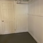 Paint basement walls and floor