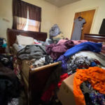 Room before bed and clothing were removed