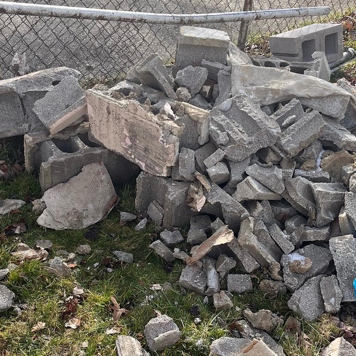 Cement wall clean up