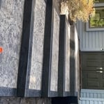 Brand new stamped concrete steps