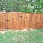 New Prestained Cedar Fence