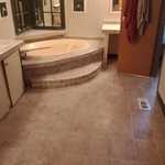 Garden tub repair and tile around.
