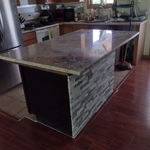 After- the countertops before they are finished.