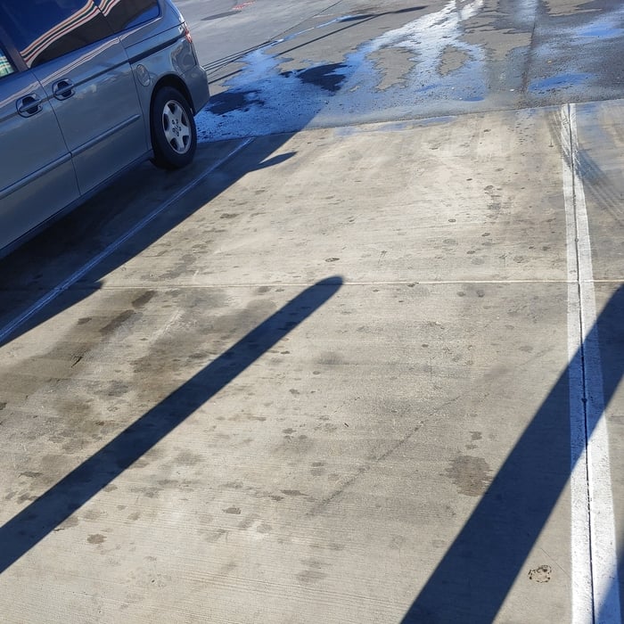 Parking space pre-wash