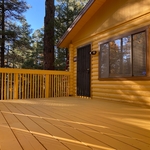 Build new deck and power wash and paint cabin/deck