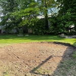 Level area for pool installation.