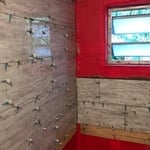 Tiling all walls floor to ceiling in a 50% pattern