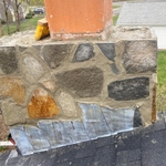 Chimney rebuild and new stone