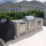 Finished custom California kitchen before gazebo build