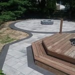 Fire pit, patio and border for pavers
