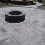 Fire pit, patio and border for pavers