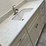 Salinas ca 2023 vanity assembled 3 piece install and plumbing with sink counter top was from a 3rd party friend I can recommend