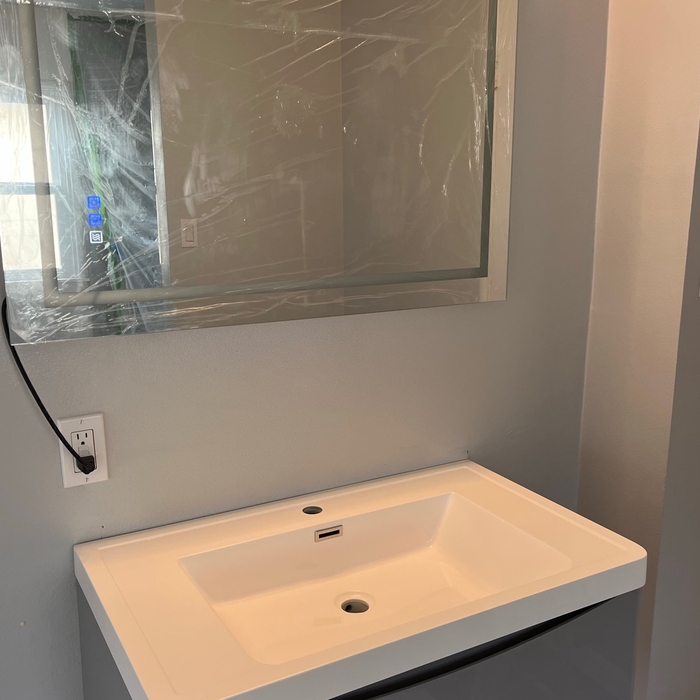 Salinas ca 2023 San Juan road vanity paint mirror bathroom done very well .