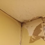 Drywall tear down to see the damage