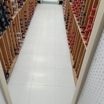 Dusting items, dustmop, wet mopping 6 aisles