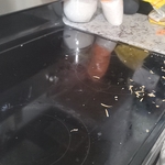 Deep cleaning stove- before