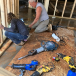 breaking cement and roughing plumbing