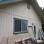 Side view of roof and eaves
