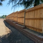 Retaining wall and Fence