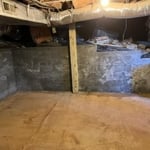 Interior retaining wall