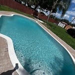 This is the customers pool after 2 days of treating it properly and taking care of all the Algae