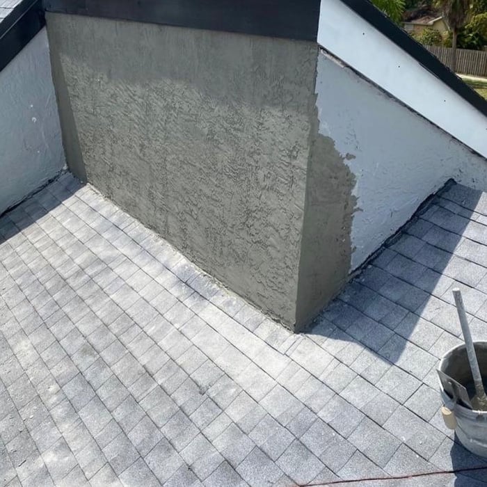 Apply stucco and give texture