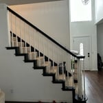 Pony walls built in place of banisters