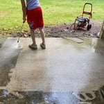 Side porch concrete slab