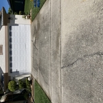 Driveway, walkway to house and sidewalk