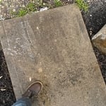 How dirty the side walk was