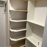 Shoe Organizer built in place to allow for proper fit.