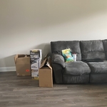 Living room before it was cleaned.