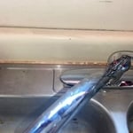 Buildup behind sink and in nooks and crannies