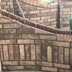 Brick and Stone Steps being built