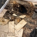 Bathroom floor repair and install