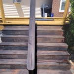 Wooden deck steps