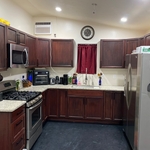 Stained and clear coated cabinets.
3-tone interior paint.