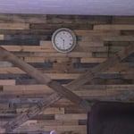 Pallet wood wall