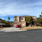 Complete view of the front of the property after serviced.