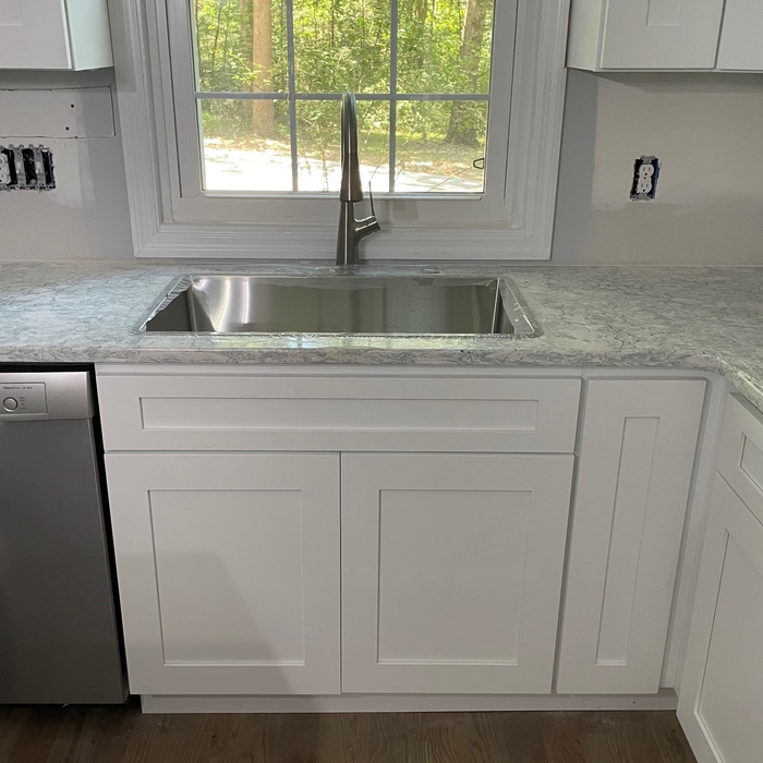 Finished kitchen rough in. Kitchen sink relocated. Ran all new plumbing.