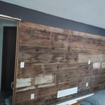 Barn wood accent wall