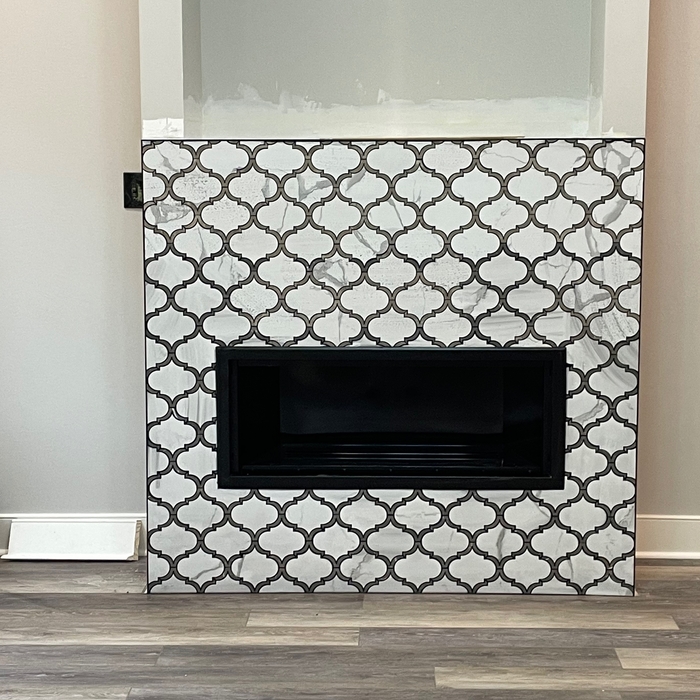 After completing Darlene fireplace surround. Gorgeous!
