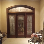 Door sanded, stained, and varnished