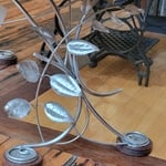 Ash table with stainless bottom