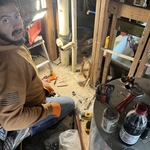 Installation of copper water lines.
